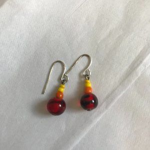 3/$15 Unique Artisan Red, Yellow, Orange Baubles